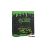 Ooze Original Cartridge Battery Display Refills Pack of 5 - 650mAh Black