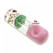 Gliizy 5in. 3D Glycerin Handpipe - Honey Bee Design (Slime Pink)