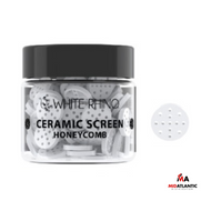White Rhino Honeycomb Screens 100ct Jar - Ceramic Screens
