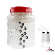 3.5in Mini Clear Glass Bottle Design Oil Bubblers *Jar of 25*