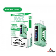 Raz TN9000 9000 Puffs 0mg (ZERO NIC) 12mL Disposables *Display of 5* - Miami Mint