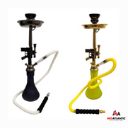 Zebra Smoke Sniper 29in Double Hose Hookah (Assorted Colors)
