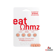 Ohmz Eat-Ohms Inverted Edition 100mg Red-OH + 11-OH + 7-Hydroxy Kratom Tablets (4 Tablets Per Pack) *Display of 6 Packs*