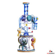 Cheech Glass Aliens Lifting The King 12in Waterpipe [Model # CHE-305/306] - Blue