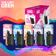 The Lost Geek THCA Diamond + CB9A Blend 8mL Disposables Display of 5
