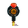 MK100 Flower Pendant Hammer Hand Pipe w/ Built In Screen - Amber & Black