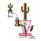 MK100 Cactus Dab Rig Kit w/ Banger, Carb Cap, & Terp Balls - Pink