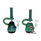 Center Marble Beaker w/ Handle & Flower Pendant Water Pipe (Assorted Colors) Sold as Singles