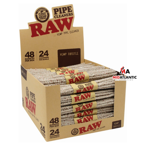 Raw Pipe Cleaner Brushes (24 Pipe Cleaners Per Bundle) *Display of 48 Bundles*