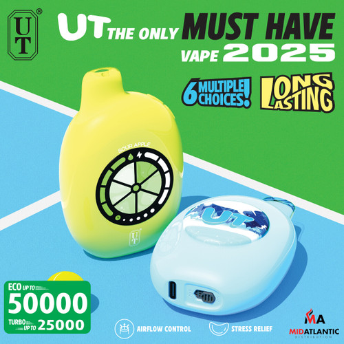 Flum UT Bar 50K Puffs 50mg 17mL Disposables w/ 6 Adjustable Settings & Stress Relief Figit *Display of 5* Flum UT Bar 50K Puffs 50mg 17mL Disposables w/ 6 Adjustable Settings & Stress Relief Figit *Display of 5*