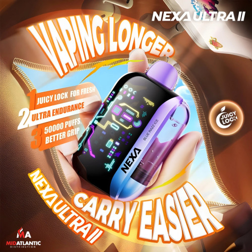 Nexa Ultra V2 50K Puffs 50mg 20mL Disposables w/ Juicy Lock & Dark Mode *Display of 5*