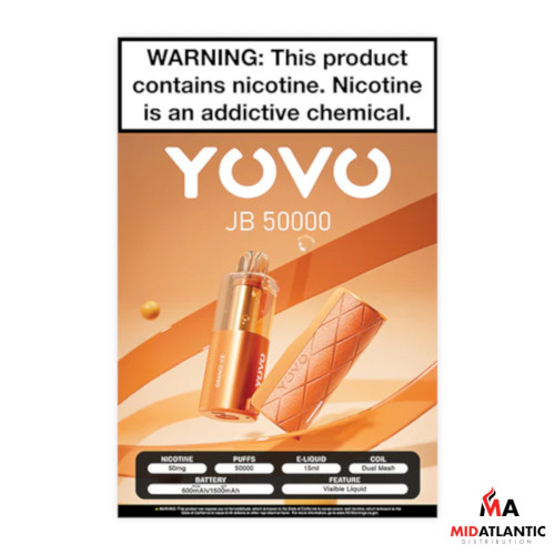 Yovo JB50K 50K Puffs 50mg 15mL Replacement Pod Disposables *Display of 5*