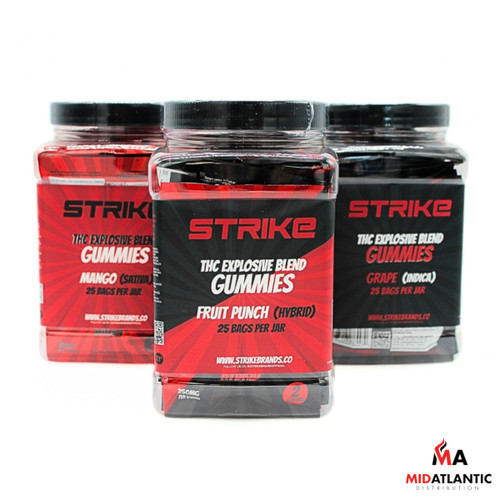 STRIKE Explosive Blend THCA-P Gummies (2x 250mg Gummies Per Pack) *Jar of 25*