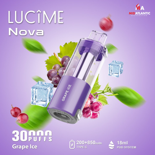 Lucime Nova 30K Puffs 50mg 16mL Pod Replacement Disposables (Foger Compatible) *Display of 5*
