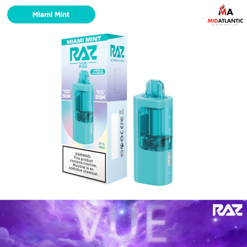 Raz VUE 50k Puffs 50mg 13mL Replacement Pod Disposables *Display of 5*