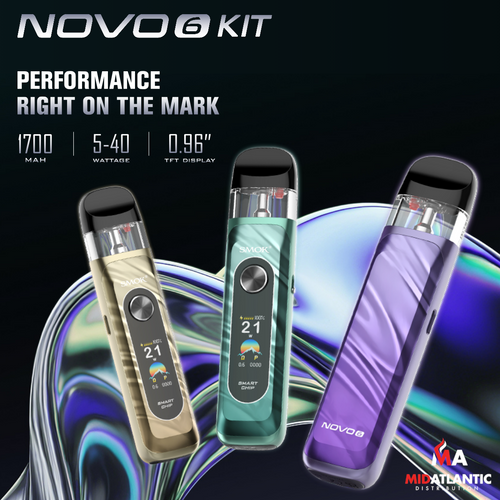 Smok Novo 6 Pod System 1700mAh Kit w/ 2 Novo 5 Pods