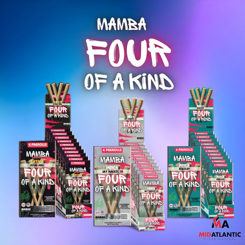 Mamba Four of A Kind Full Spectrum Blend 2g Pre-Rolls (4 Pre-Rolls Per Pack) *Display of 10*