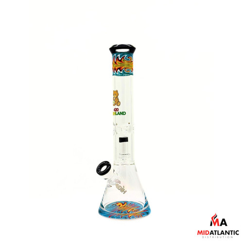 16in 420 Highland Molino Glass Beaker w/ Chandelier Perc (Assorted Colors) [Model# BT1215-3] *Sold As Singles*