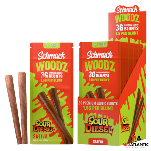 Schmack Woodz Premium Exotic THCA 3g Blunts (2 Blunts Per Pack) *Display of 10*