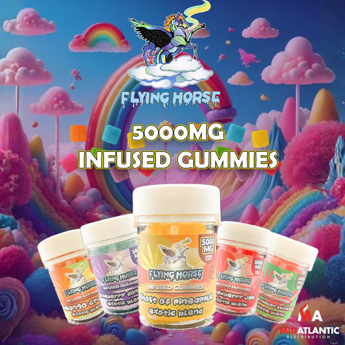 Flying Horse Exotic Blend 5000mg Infused Gummies (20 Gummies Per Jar) *Sold As Singles* 