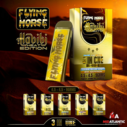 Flying Horse Habibi Heat 3-in-1 THCP Power Blend 9g Disposables *Display of 5*