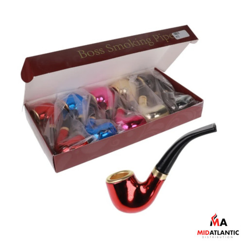 Boss Sherlock 4.5in Tobacco Hand Pipes *Display of 10*