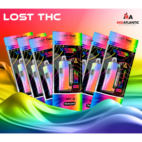 Lost THC V2 Rainbow Edition THCA-P Live Sugar Blend 7.5g Disposables *Display of 5*