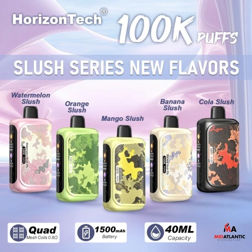 HorizonTech 100K Puffs 5% Disposables Display of 5