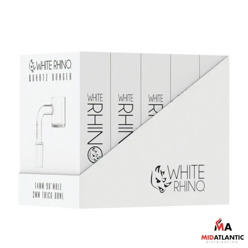 White Rhino Quartz Bangers (Assorted Sizes) *Display of 5*
