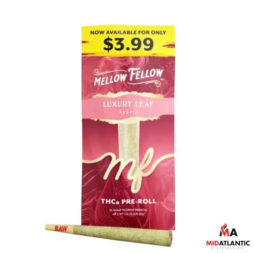 Mellow Fellow THCA 1g Pre-Rolls (Pre-Priced $3.99/ 1 Pre-Roll Per Pack) *Display of 15*