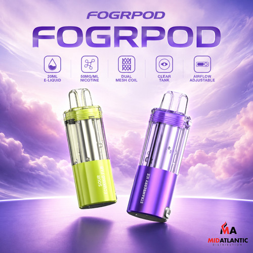 FOGRPOD 60k Puffs 5% Replacement Pod Disposables *Display of 5*
