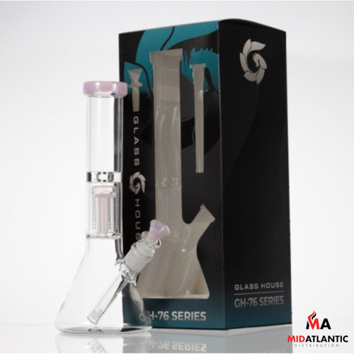 Glass House 12in Flathead Perc Beaker Waterpipe [Model # GH-76]