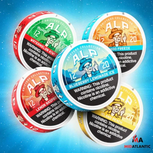 ALP Drifters Collection Nicotine Pouches (20 Pouches Per Can) *Display of 5 Cans*