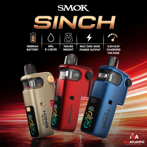 Smok Sinch 24w Fresh Lock Squeeze Refillable System