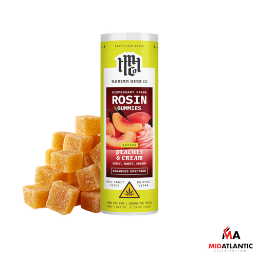 [DropShip] Modern Herb Co. Dispensary Grade 10mg Live Rosin Gummies (30 Gummies Per Jar) *Display of 6*