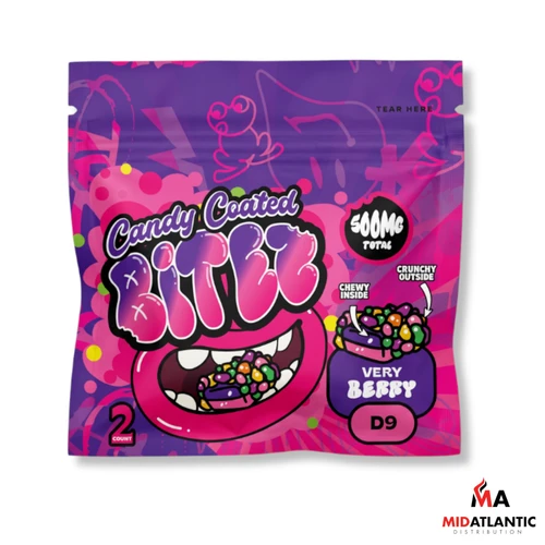 Bites Candy Coated D9 Blend 30,000mg Gummies (2 Gummies Per Pack) *Display of 60*