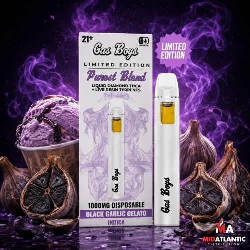 Gas Boys Purest Blend THCA Liquid Diamond + LR Terps 1g Disposables *Display of 6*