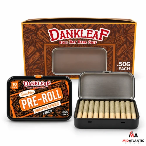 DankLeaf Quickies THCA .5g Pre-Rolls (10 Pre-Rolls Per Tin) *Display of 10*