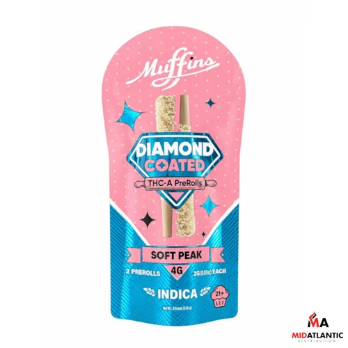 Muffins Diamond Coated THCA 2g Pre-Rolls (2 Per Pack) *Display of 5*