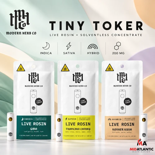 Modern Herb Co. Tiny Toker V2 THCA Live Rosin .2g Disposables *Display of 6*