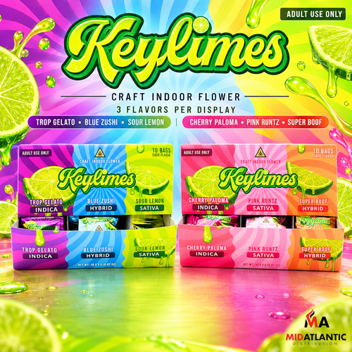 Keylimes Craft Indoor D9 2g Flower *Dispenser Display of 30* 