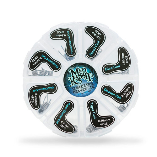 MAD RABBIT Stainless Steel Pre-Built 8-in-1 Coil Kit MAD RABBIT Stainless Steel Pre-Built 8-in-1 Coil Kit