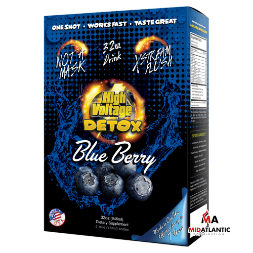 High Voltage Detox 32Floz. Liquid Box Set - Blue Berry