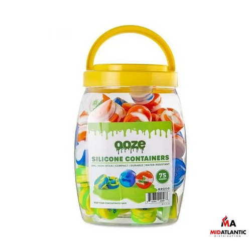 Ooze Silicone 5mL Containers Jar of 75 - Tie Dye