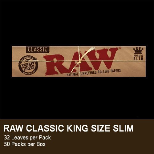 Raw King Size Slim Rolling Papers *Display of 50*