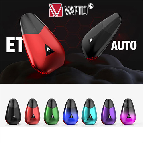 Vaptio ET Auto 12w Pod System 550mAh Kit w/ 1 Refillable 1.5mL Replacement Pod Vaptio ET Auto 12w Pod System 550mAh Kit w/ 1 Refillable 1.5mL Replacement Pod