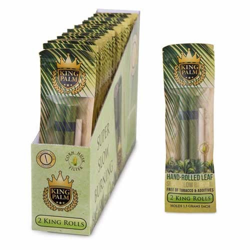 King Palm Rolls (2 Rolls Per Pouch) *Display of 20 Pouches*