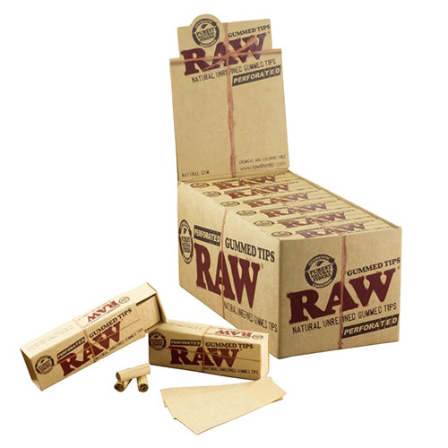 Raw Perforated Gummed Tips (33 Tips Per Pack) *Display of 24*