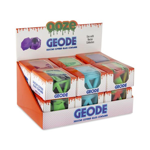 Ooze Geode Silicone Covered Glass Container *Display of 12*
