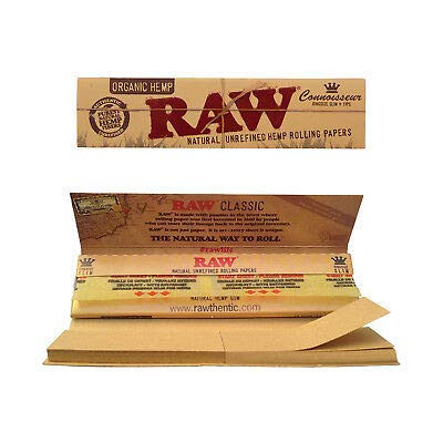 Raw Connoisseur King Size Slim Rolling Papers+Tips *Display of 24*